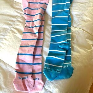 Comrad compression socks - 2 PAIRS Stripes NWOT